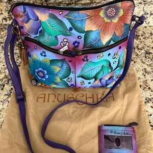 Anuscha hand painted bag. Single adjustable strap. Excellent condition!